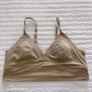 Aerie Real Good Sunnie Lace Bralette Nude Size L